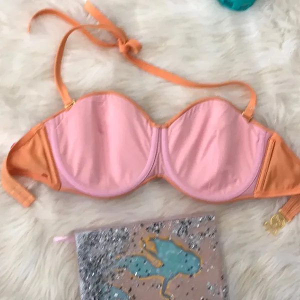 Victoria's Secret Cute peach vintage swim top s - Image 7