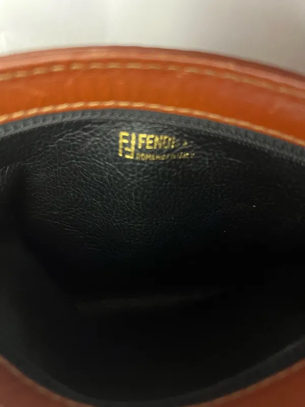 Fendi Zippered Small Wallet/Pouch, Zucca Pattern and Leather Trim - Image 14
