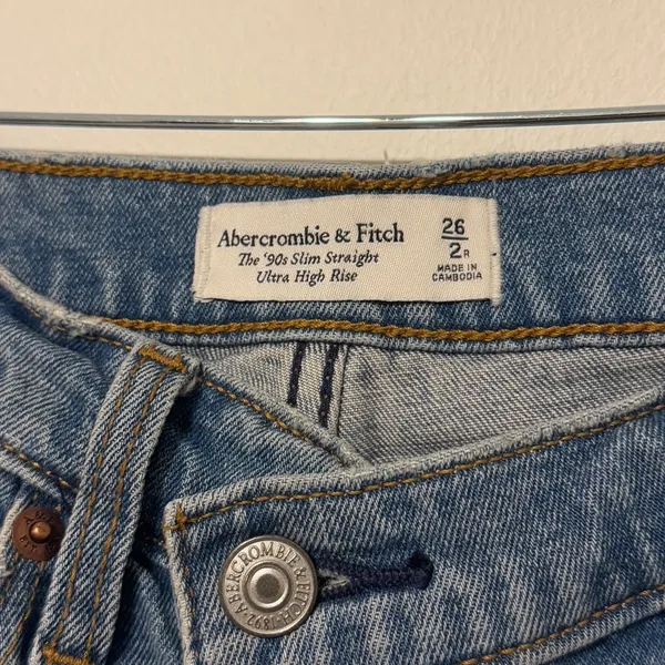 Abercrombie & Fitch The ‘90s Slim Straight Ultra High Rise Cross Size 26 / 2 R - Image 4