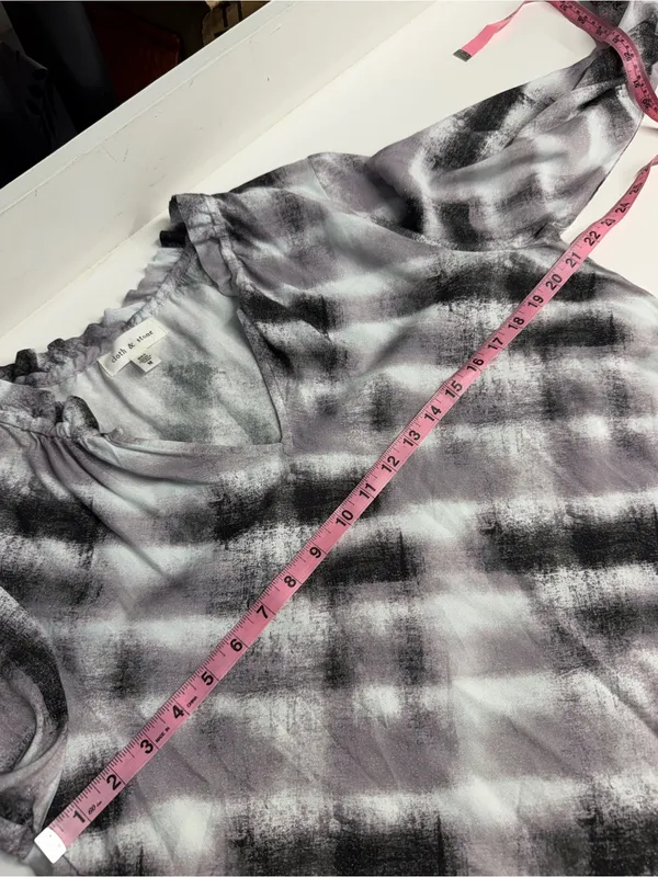 Cloth & Stone blouse abstract elevated basic top some sparkle medium fall - Image 5