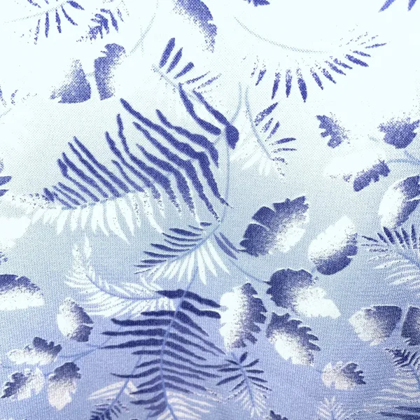 Sag Harbor Women's Blue Tropical Leaf Midi Skirt A-Line Casual Summer Vacation - Image 5