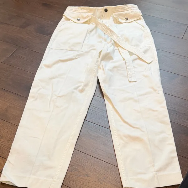 Banana Republic White/Cream Wide Leg Women’s Pants Size 6 C24-011 - Image 6