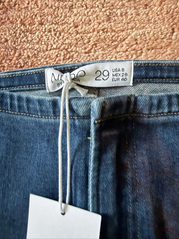NERO by Blenca Wide Leg Jeans Size 29 Blue Stretch Denim NWT - Image 2