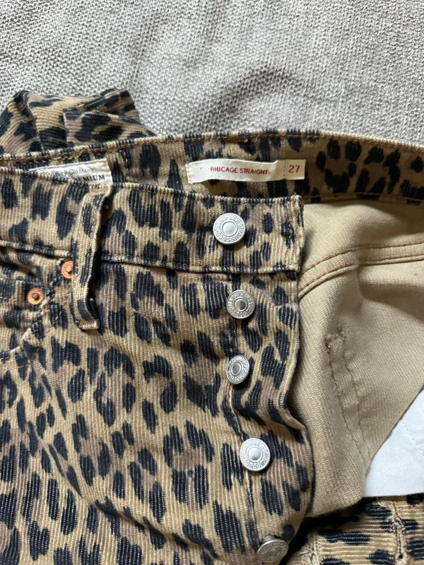 Levi’s Leopard Print Corduroy Pants - Image 2