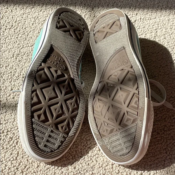 Converse Low Top Sneakers in Teal/Mint Green and White - Image 8