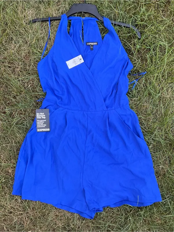 Pretty Cobalt Blue Halter Romper 💙💙 - Image 9