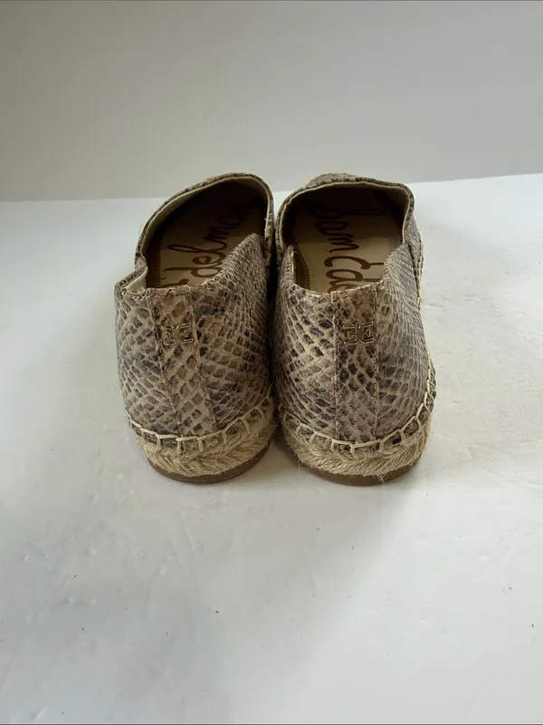 Sam Edelman Taupe Snake-Print Espadrille Flats - Image 5
