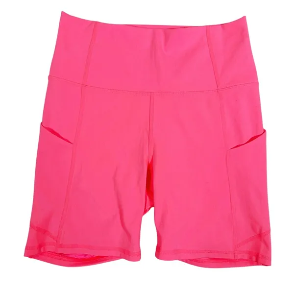 Fabletics 2 pc Workout SET Sports Bra & Biker Shorts XS Hot Pink Gym Athletic - Image 5