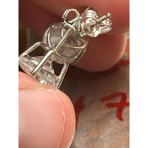 925 sterling silver earring 2.39g h75 stud - Image 4