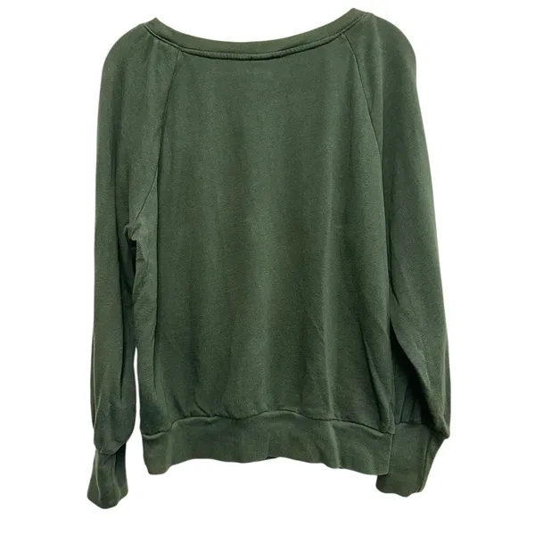 Gap Olive Puff Sleeve‎ Sweatshirt Soft Casual Pullover - Image 3