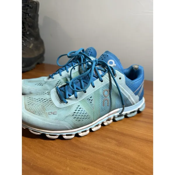 On Cloudflow Womens Size 7 Blue Haze Athletic Running Shoes Sneakers Comfort - Image 2