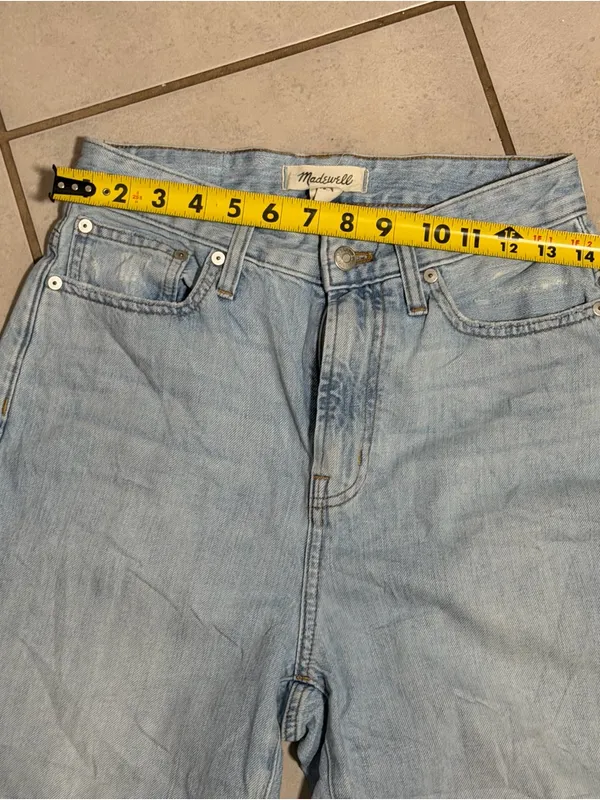 Madewell Women Denim The‎ Curvy Perfect Vintage Light Blue Jeans size 26 - Image 8