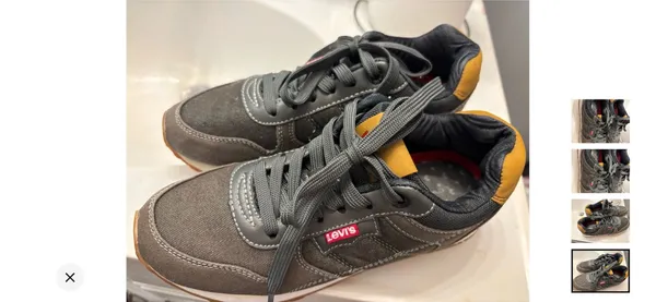 Levi's Unisex Sneakers blue jeans sz7 casual - Image 2