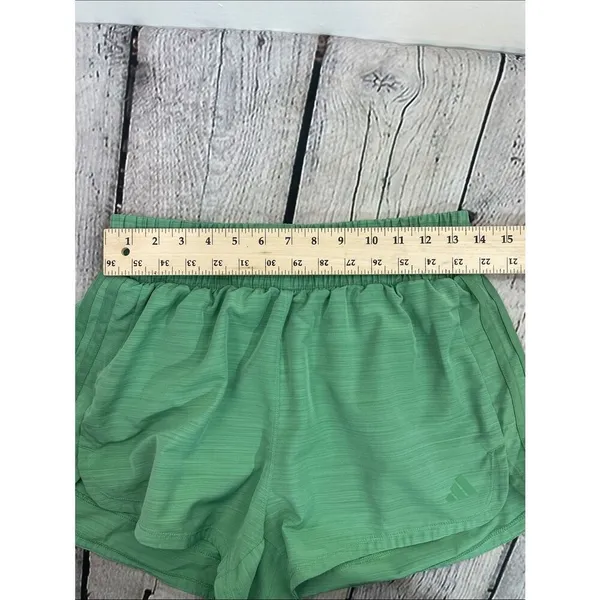 Adidas Women's Pacer Woven High Rise 3" Training Shorts Green Large 3” - Image 11