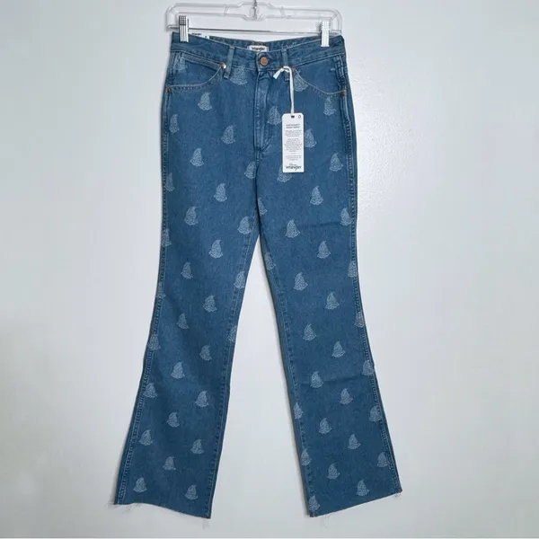 NWT WRANGLER Westward‎ 626 High Rise Bootcut Paisley Print Indigood Size 26 x 32 - Image 4