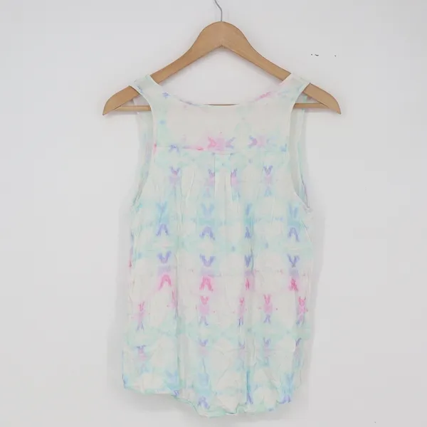 Aeropostale Tank Top Womens M Tie Dye Multicolor Button Down Sleeveless - Image 5