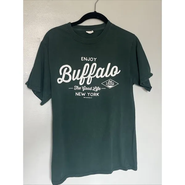 vintage “enjoy Buffalo” Green Tee small - Image 3