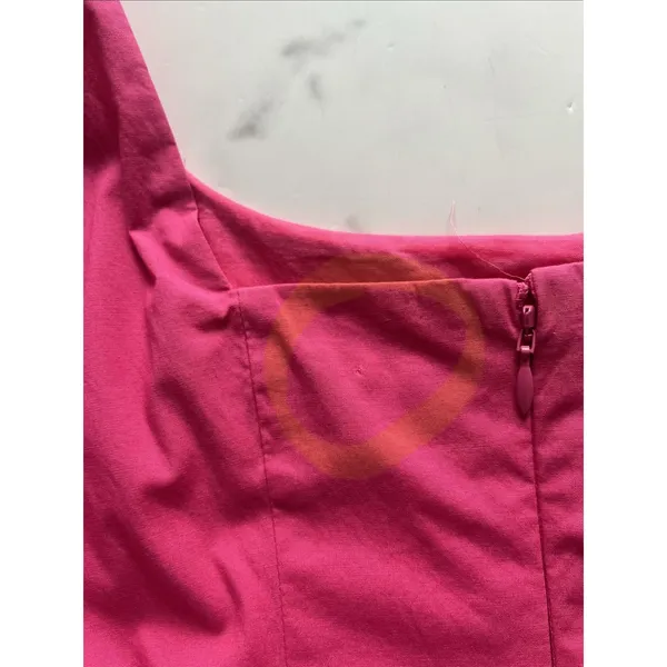 STAUD Laelia Mini Dress Peony Pink Poplin Size XS - Image 10