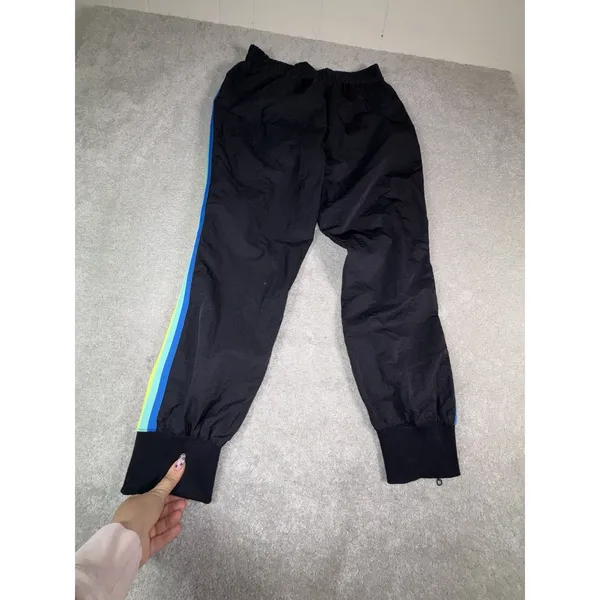 fabletics carol woven pants black rainbow stripe joggers L - Image 6