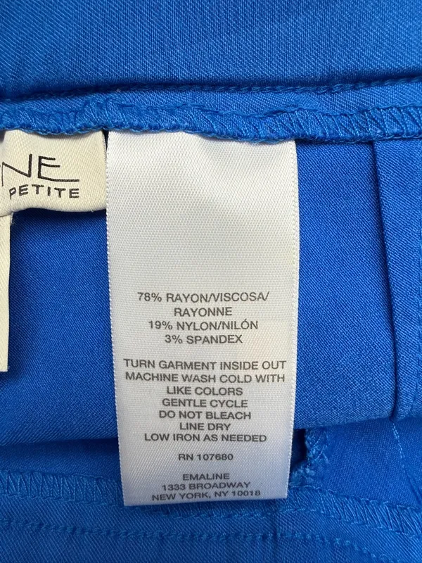 Women's Bright Blue Cropped Capri Pants Size 8P - Image 5