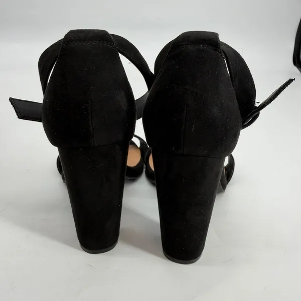 Torrid Womens Black Faux Suede Ankle Strap Block Heel‎ Sandals 8.5W - Image 3