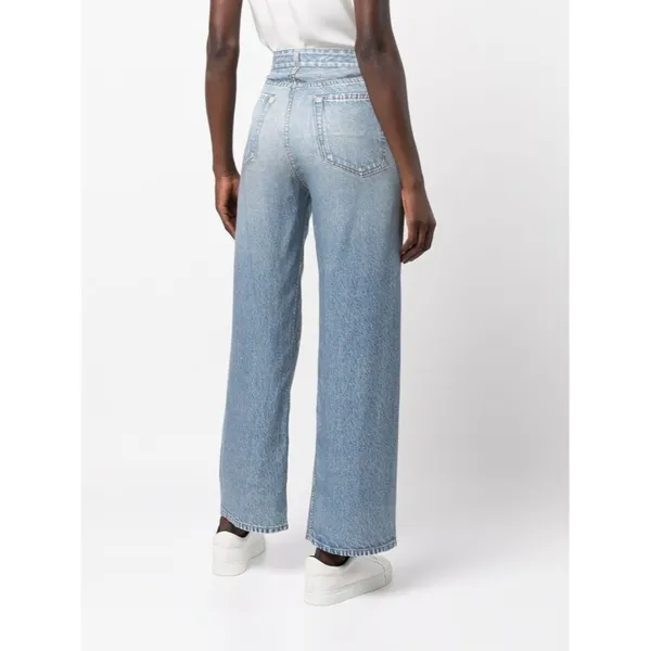 NWT rag & bone Liquid Miramar in Dara Photo Printed Faux Jean Wide Leg Pants 28 - Image 6