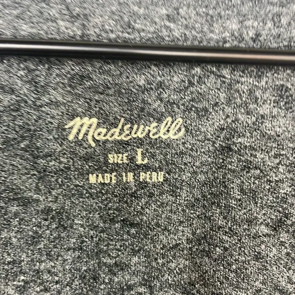 Madewell Heather Gray Knit Dress Shirt Strapless size Large 100% Cotton - Image 7