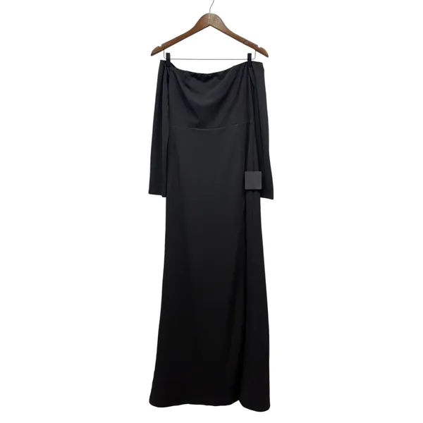 Lulus Alluring Sophistication Black Off-the-Shoulder Maxi Dress size Large NWT - Image 3