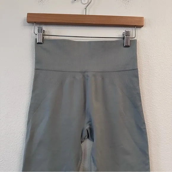 Cuyana Stretch‎ High Waist Leggings Size S / M Steel Gray Active Yoga - Image 4