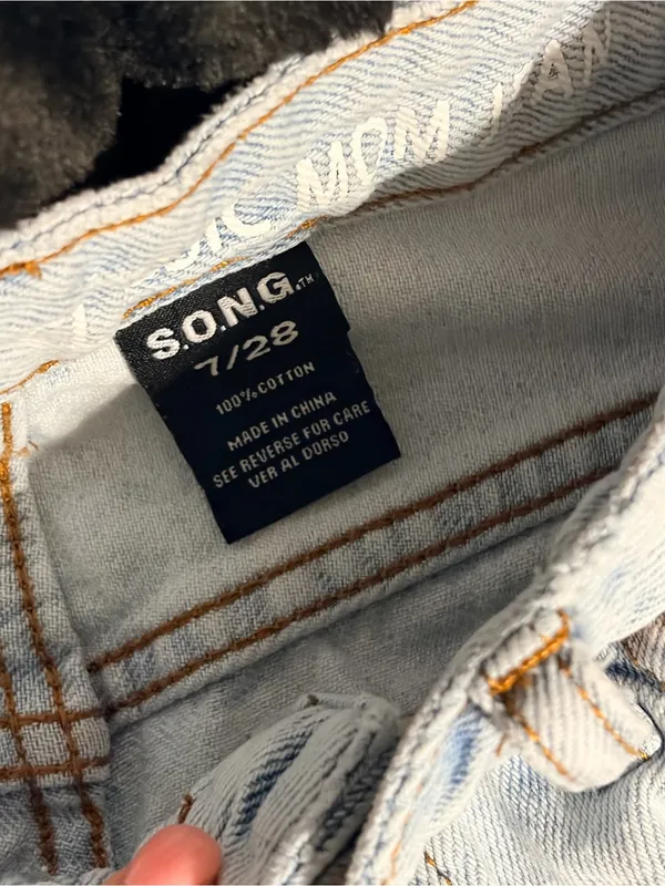 S.O.N.G Light Blue Relaxed Ripped Jeans Size undefined - Image 6
