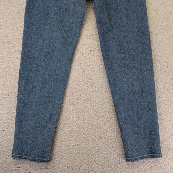 American Eagle Mom Jean High‎ Rise Washed Blue Stretch Denim Womens 0 Reg - Image 6