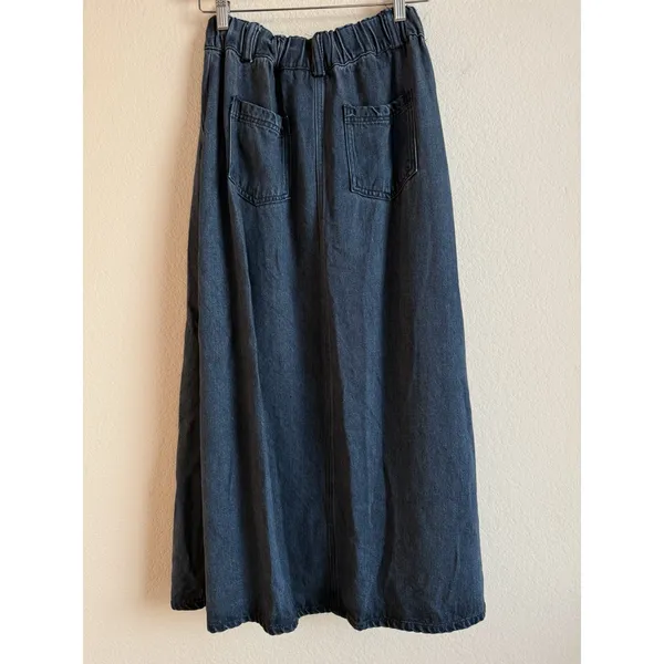 YFB Young Fabulous & Broke High Rise Elastic Waist Jean Skirt Small 90s Y2K Boho - Image 2