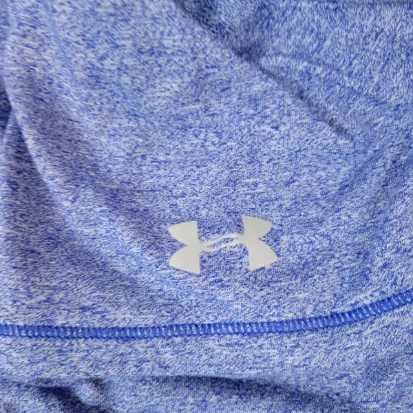 Under Armour‎ Women Blue Short Sleeve Running Training Shirt Top UA HeatGear - Image 7