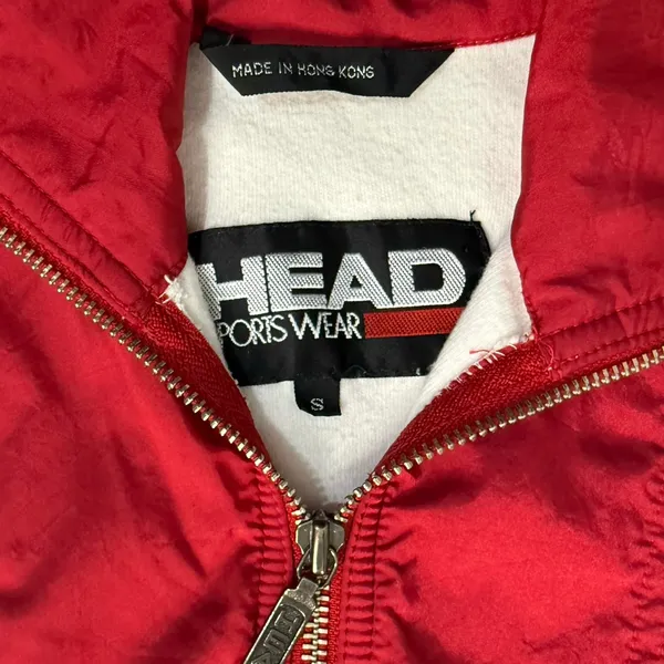 Vintage 80s 90s Head Red White Black Ski Windbreaker Women's Sweatshirt size S - Image 2