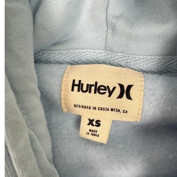 NWT‎ Hurley Womens Full Zip Hoodie Skyway Blue Costa Mesa CA Fleece XS - Image 7