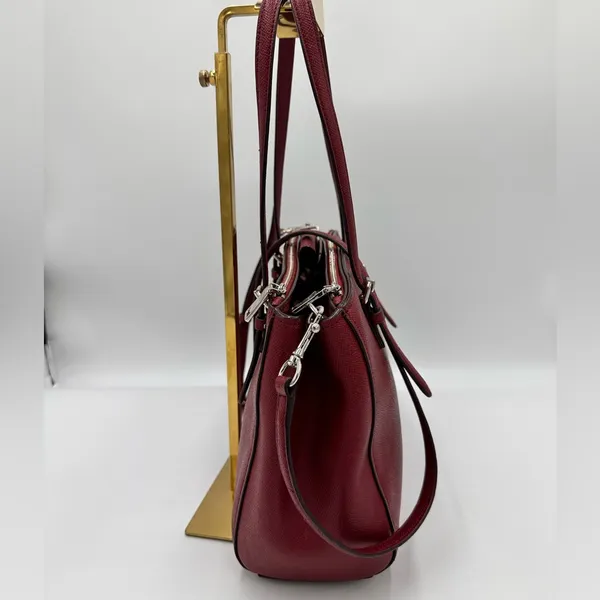 Coach Turnlock Carryall 29 Red Wine - Image 4