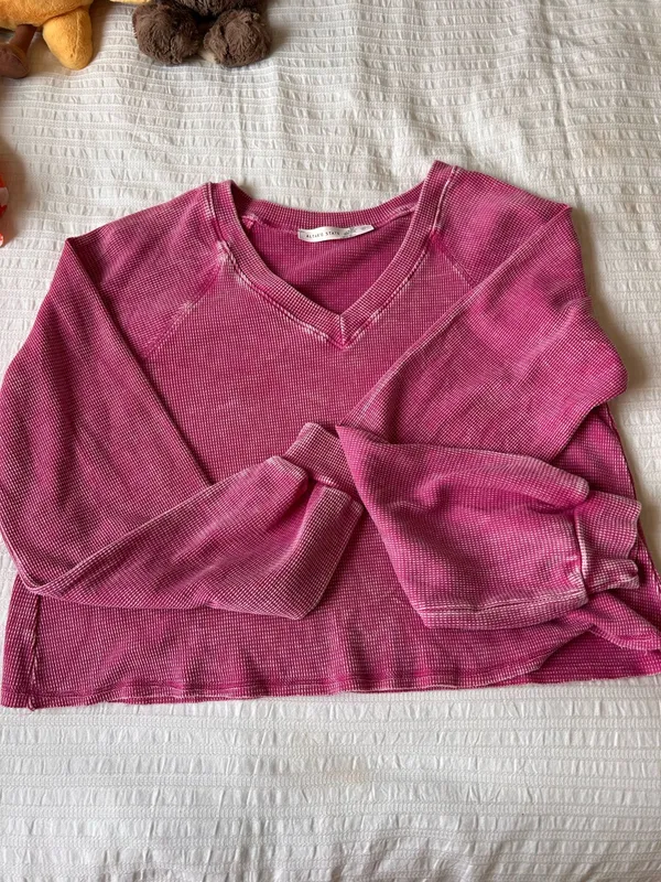Altar'd State Pink V-Neck Sweater - Image 4