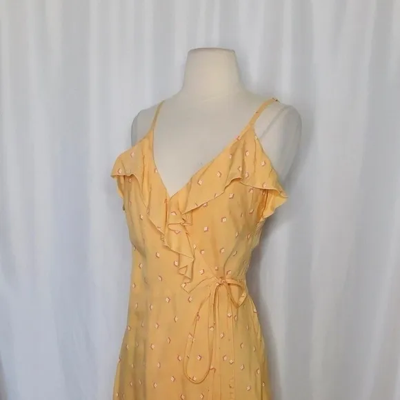 BEACHGOLD Lottie Geometric Print Wrap‎ Dress Cover Up Tassels Tie Waist Small - Image 6