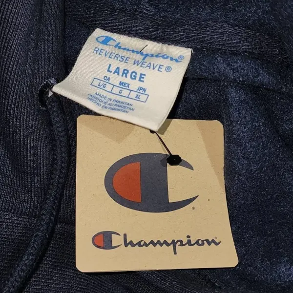 NWT‎ Champion Reverse Weave Womens Navy White Siesta Key Crop Hoodie Large - Image 4
