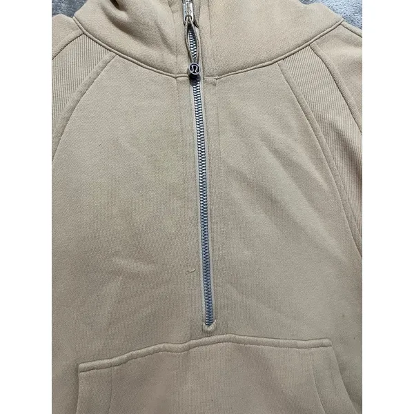Lululemon Scuba Oversized Half Zip Hoodie Trench Tan Cotton Blend Women’s XS/S - Image 2