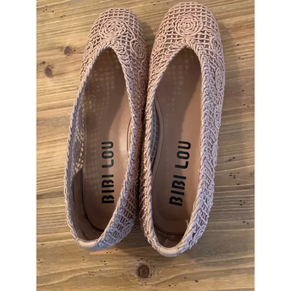 Bibi Lou Macramé Ballet‎ Flats size 37 Tan - Image 7