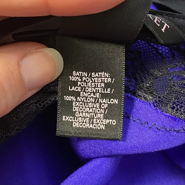 Victoria’s Secret Purple Satin Lace Lingerie Chemise Mini Dress Size‎ Medium Y2K - Image 8