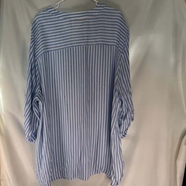 Ruby Rd. Blue and White Striped Tunic Size 3X - Image 4