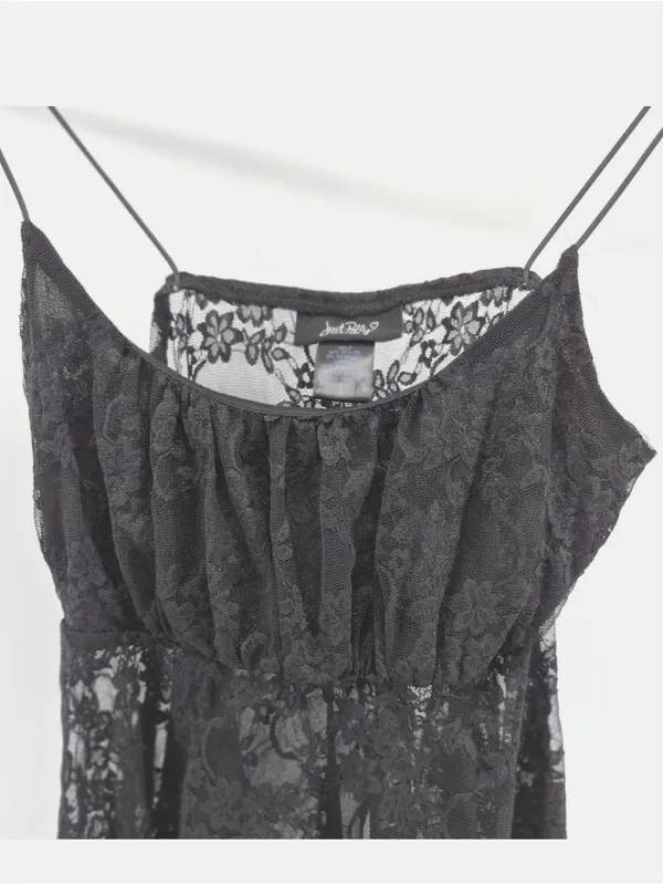 Just Polly New York Black Lace Babydoll Cami Top NWT Size S - Image 12