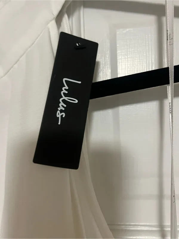 Lulu's White High-Neck Swing Mini Dress with Thin Straps - Image 5