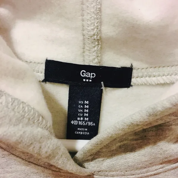 Grey Gap logo embroidered hoodie sweat top - Image 3