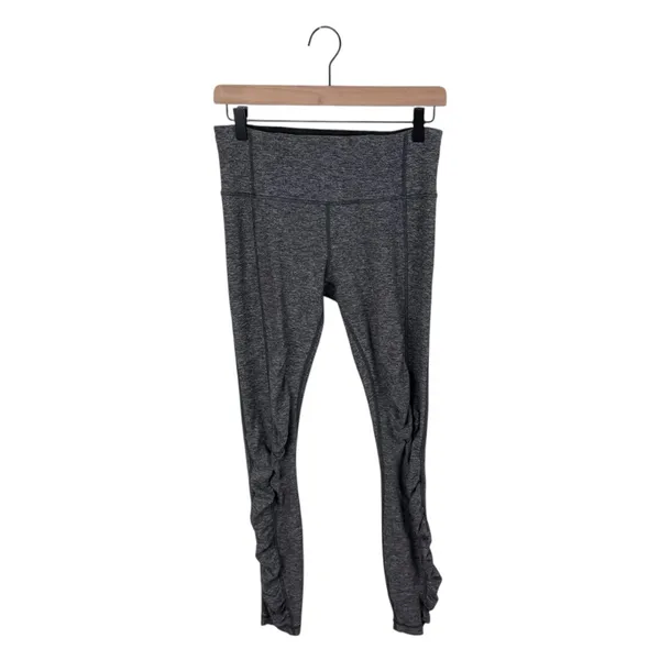 Lululemon Run Turn Around Tight Heathered Black Womens Size 8 Athleisure Running - Image 3