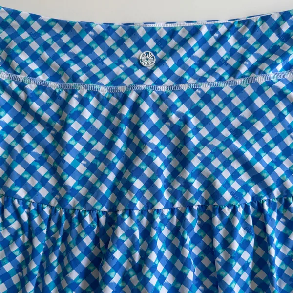 Lilly Pulitzer Blue & White Gingham Mini Skirt - Image 6