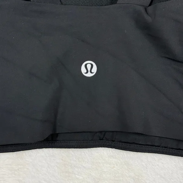 Lululemon Like a Cloud Longline Sports Bra Black Strappy Cross Back Size 8 - Image 3