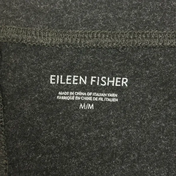 EILEEN FISHER Sz M Charcoal Heather‎ Knit Yoga Pants Lounge Straight Leg Comfy - Image 4